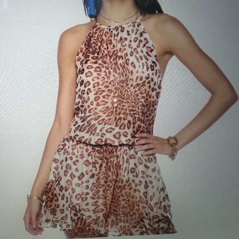 Ramy Brook Leopard Print Mini Dress
